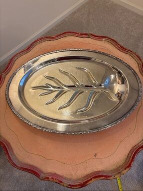 Vintage Silver-Tone Fish Serving Platter